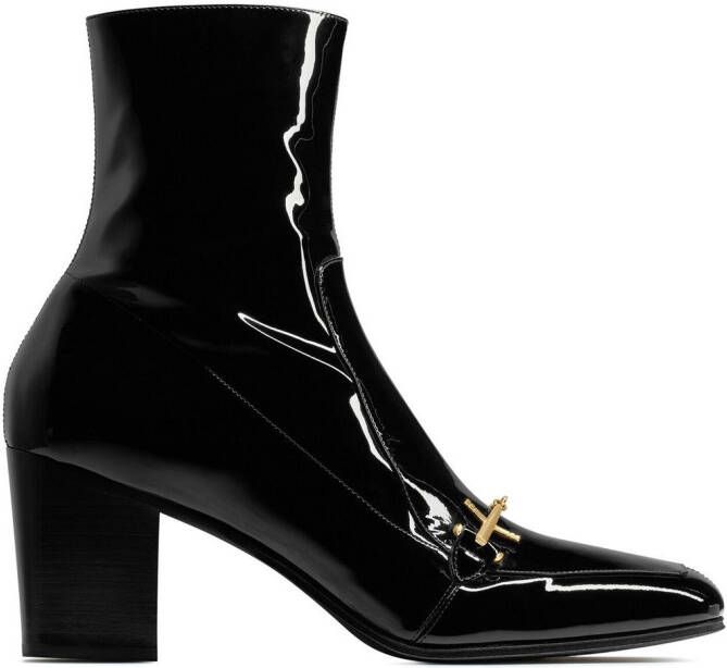 Saint Laurent Beau 75 Horsebit boots Black