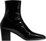 Saint Laurent Beau 75mm patent-leather boots Black - Thumbnail 1