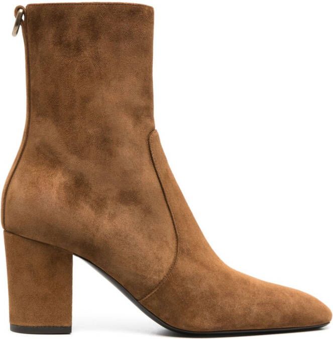 Saint Laurent Betty 70mm suede boots Brown