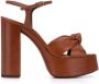 Saint Laurent Bianca 110mm platform sandals Brown - Thumbnail 1