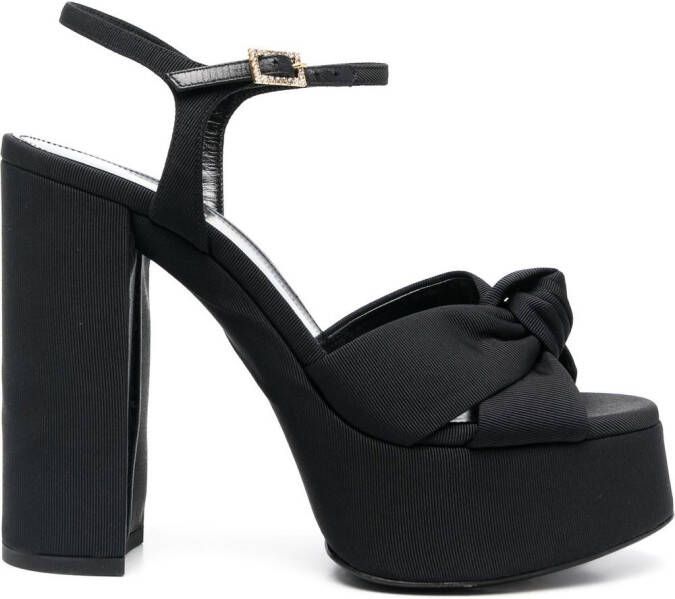 Saint Laurent Bianca 85mm platform sandals Black