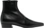 Saint Laurent buckle-fastened pointed boots Black - Thumbnail 1