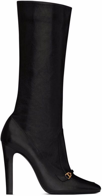 Saint Laurent Camden square-toe boots Black