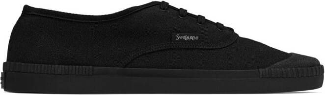 Saint Laurent canvas low-top sneakers Black