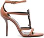 Saint Laurent Cassandra 100 strappy sandals Brown - Thumbnail 1