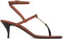 Saint Laurent Cassandra 60mm leather sandals Brown - Thumbnail 1