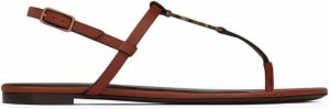 Saint Laurent Cassandra open-toe sandals Brown