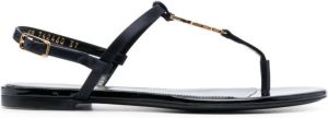 Saint Laurent Cassandra satin sandals Black