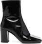 Saint Laurent chunky heeled 80mm leather boots Black - Thumbnail 1