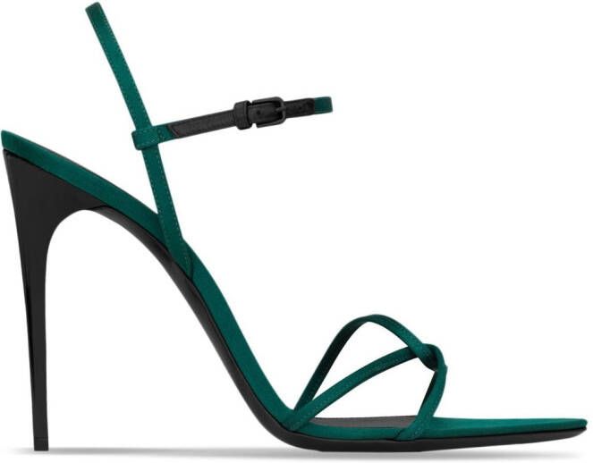 Saint Laurent Clara 110mm sandals Green
