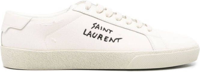 Saint Laurent Court Classic canvas sneakers Neutrals