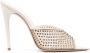 Saint Laurent crystal-embellished 120mm leather mules Neutrals - Thumbnail 1