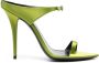 Saint Laurent Dive buckle-embellished satin sandals Green - Thumbnail 1