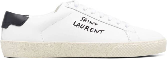 Saint Laurent embroidered-logo sneakers White