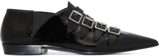 Saint Laurent Franklin buckled monk shoes Black