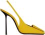 Saint Laurent George 115mm slingback pumps Yellow - Thumbnail 1