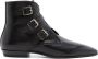 Saint Laurent Goth leather buckle boots Black - Thumbnail 1