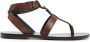 Saint Laurent Hardy buckled leather sandals Brown - Thumbnail 1