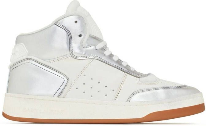 Saint Laurent high-top leather sneakers White