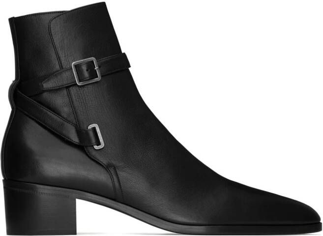 Saint Laurent Jodhpur 45mm leather boots Black