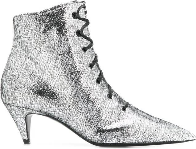 Saint Laurent Kiki boots Silver