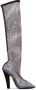 Saint Laurent Koller crystal net 110mm boots Black - Thumbnail 1