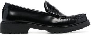 Saint Laurent Le Loafer high-shine finish flat shoes Black