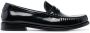 Saint Laurent Le Loafer logo plaque shoes Black - Thumbnail 1