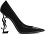 Saint Laurent logo-heel leather pumps Black - Thumbnail 1