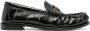 Saint Laurent logo-plaque leather loafers Black - Thumbnail 1