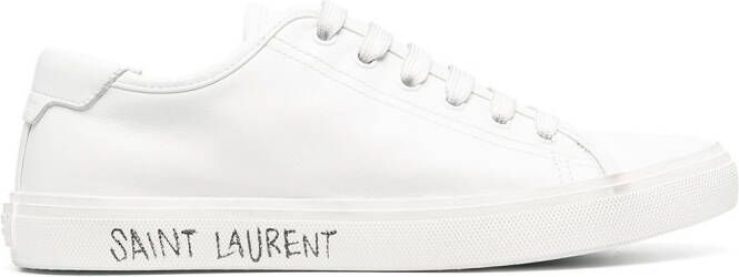 Saint Laurent logo-print lace-up sneakers White