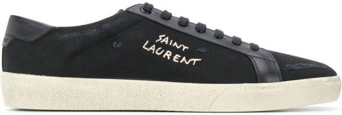 Saint Laurent logo-print low-top sneakers Black