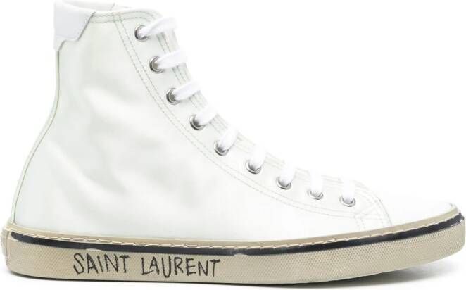 Saint Laurent Malibu high-top sneakers Green