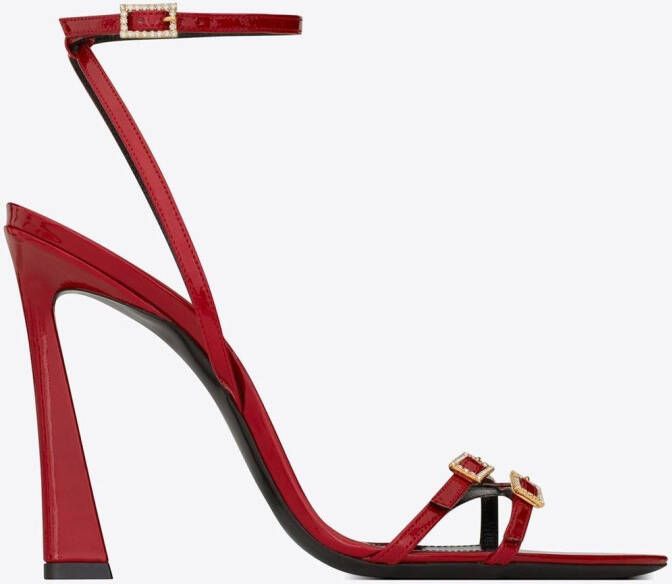 Saint Laurent Nuit 110 high-heeled sandals Red