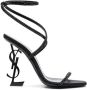 Saint Laurent Black Opyum Strap Detail Sandals - Thumbnail 1