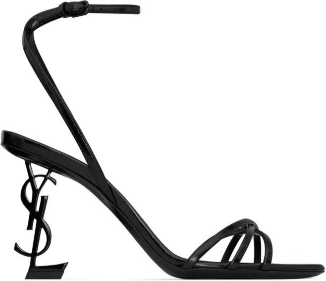 Saint Laurent Opyum 85mm logo-plaque sandals Black