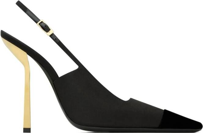 Saint Laurent pointed-toe leather pumps Black