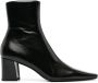 Saint Laurent pointed-toe panelled boots Black - Thumbnail 1