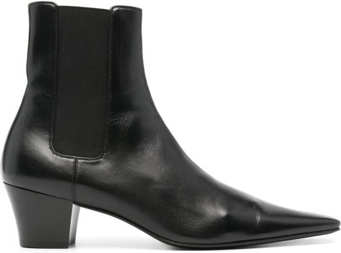 Saint Laurent Rainer 70mm leather boots Black