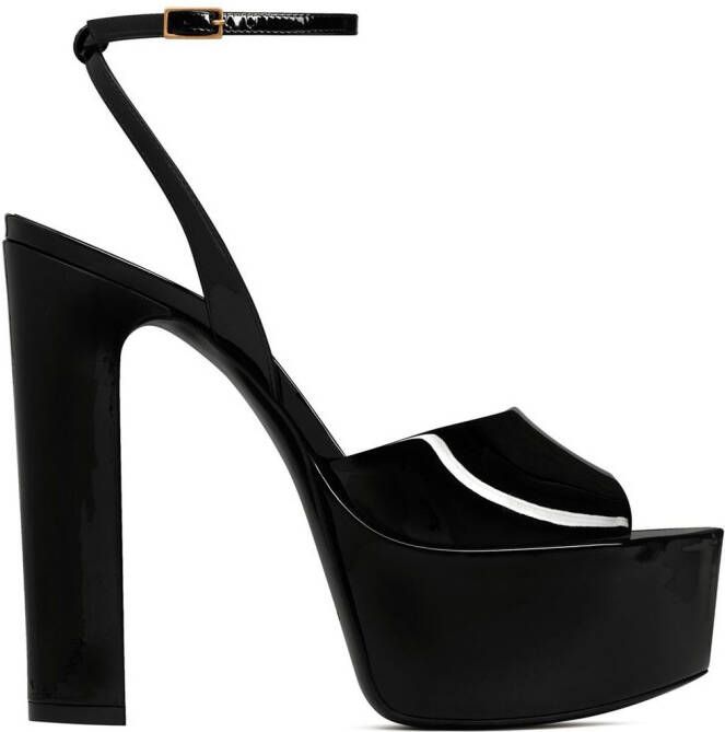 Saint Laurent Sexy platform peep-toe sandals Black