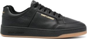 Saint Laurent SL 61 leather perforated sneakers Black