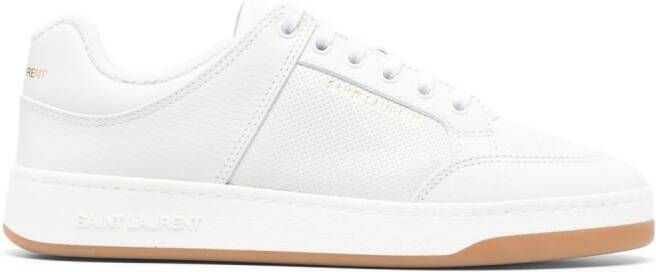 Saint Laurent SL 61 leather perforated sneakers White