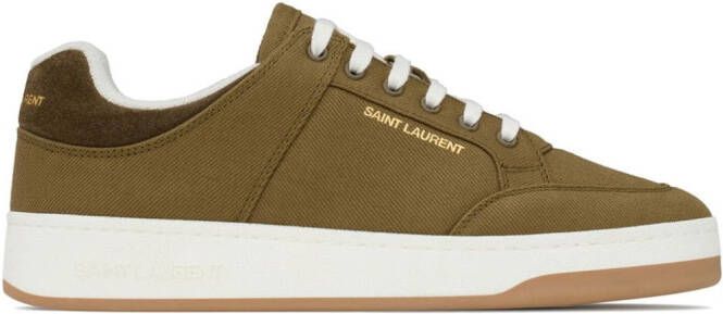 Saint Laurent SL 61 low-top gabardine sneakers Green