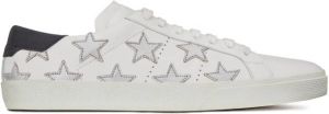 Saint Laurent star-patch lace-up sneakers White