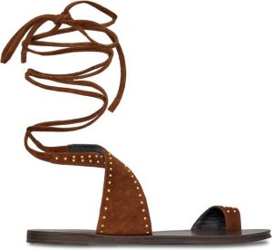 Saint Laurent strap-detail open-toe sandals Brown