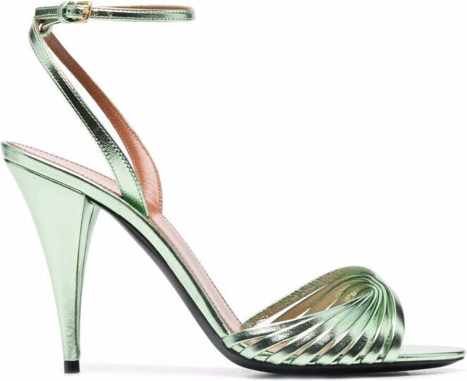 Saint Laurent 100mm Tina sandals Green