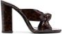 Saint Laurent tortoiseshell-effect twist-detail sandals Brown - Thumbnail 1