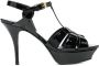 Saint Laurent Tribute 115mm sandals Black - Thumbnail 1