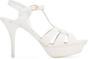 Saint Laurent Tribute 75mm sandals White