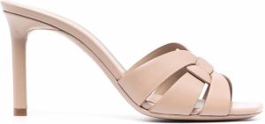Saint Laurent Tribute 85mm mule sandals Neutrals